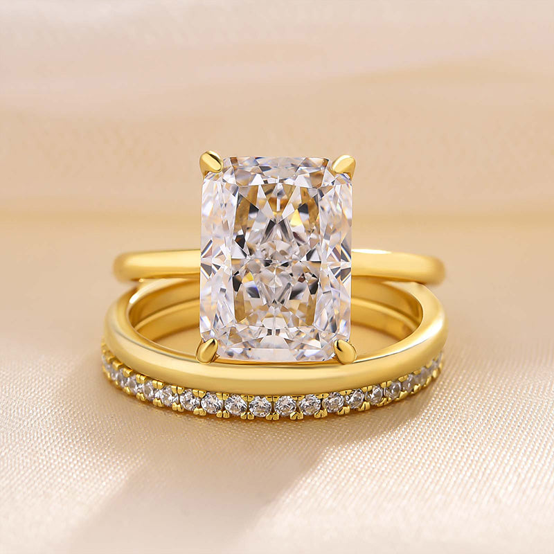 Classic Radiant Cut 3PC Wedding Ring Set-Sterling Silver-lornajewelry