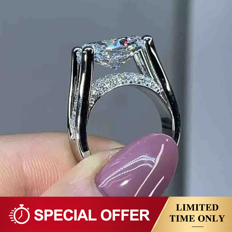 Moissanite 4.0 Ct Oval Cut Vintage Classic Engagement Ring In Sterling Silver
