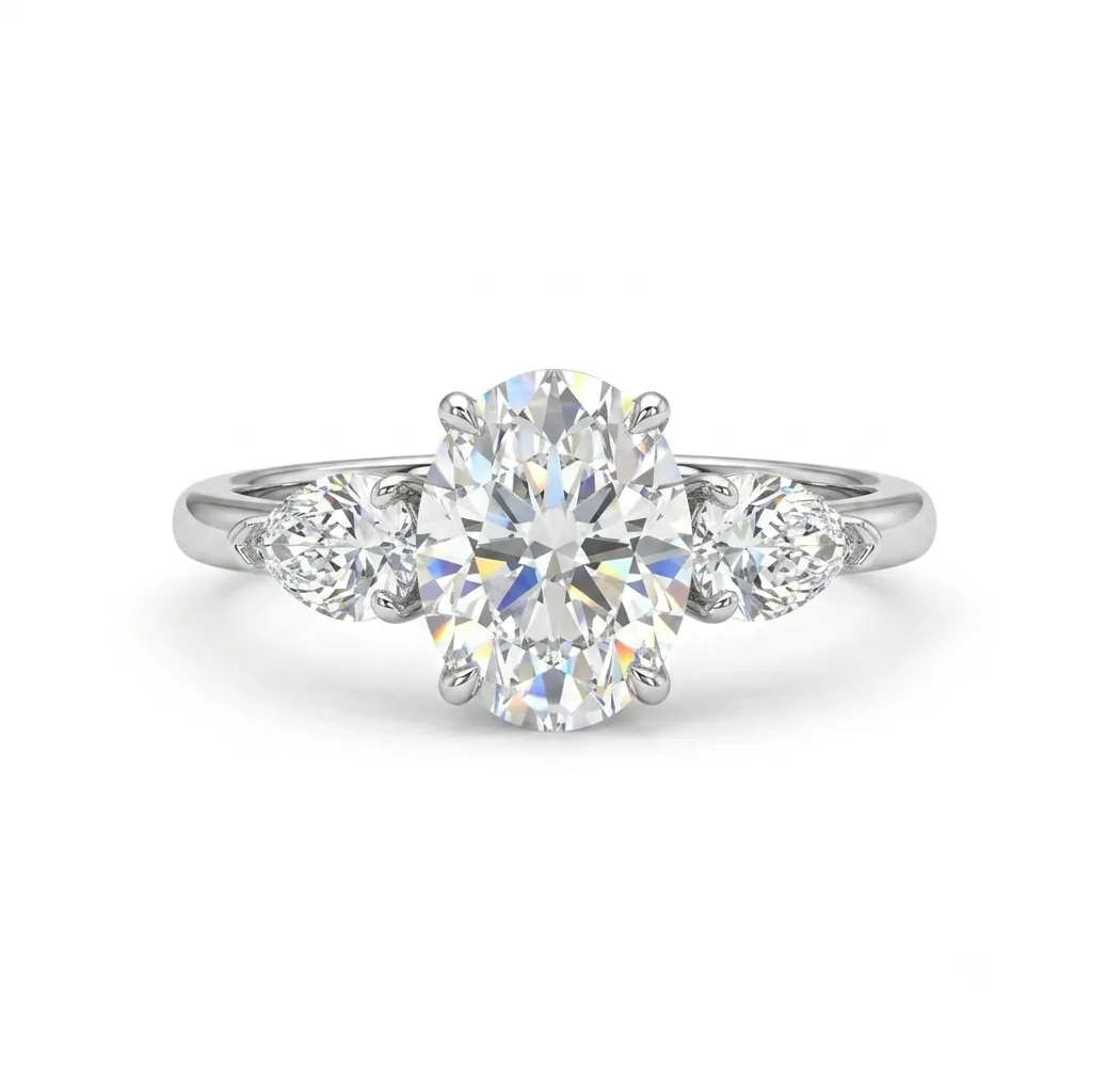 THREE STONE-lunamoissanite