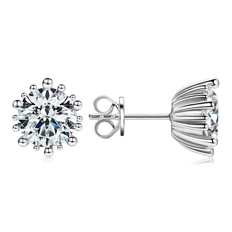 2Ct Moissanite Floating Circle Design Earrings