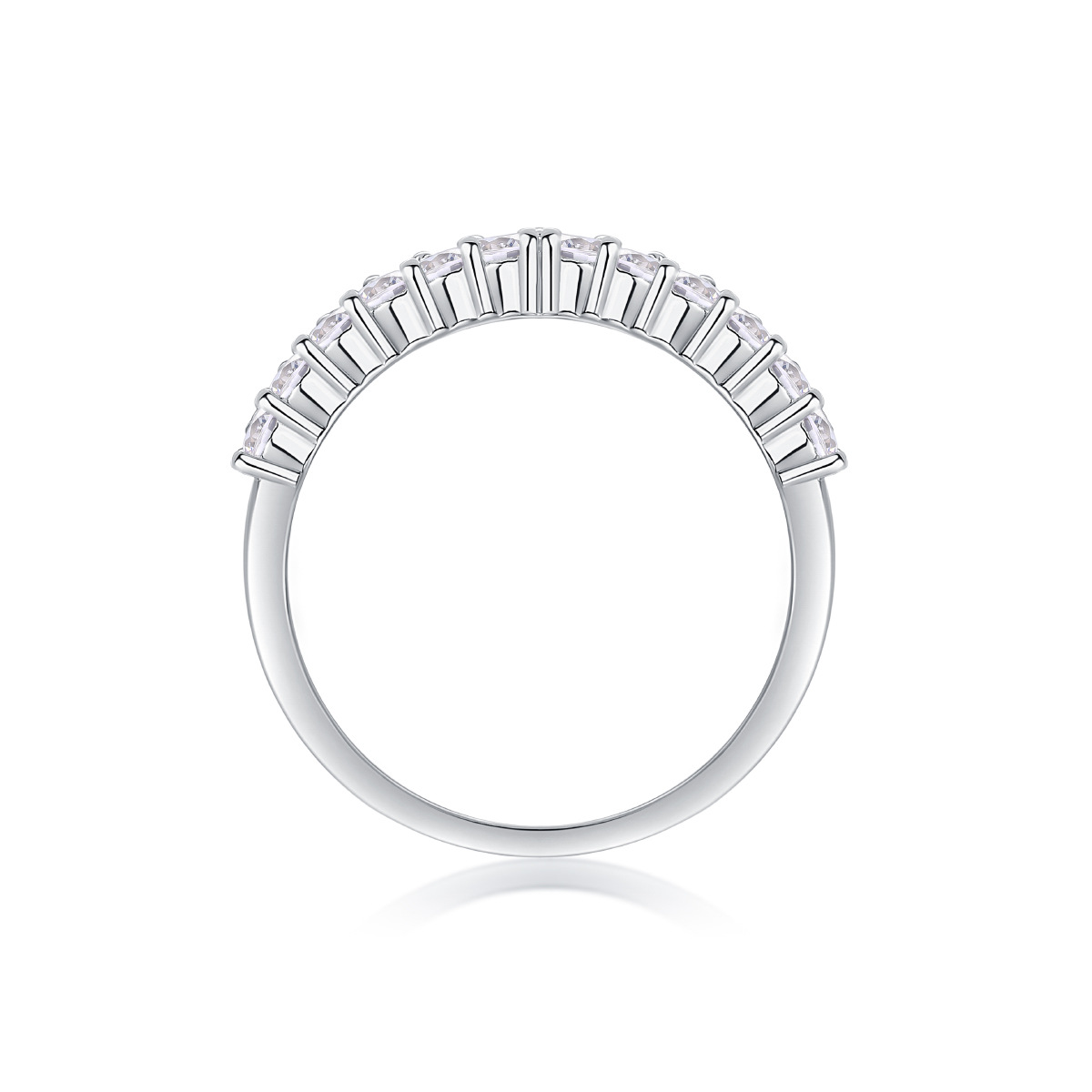 Moissanite Closed Wedding Band