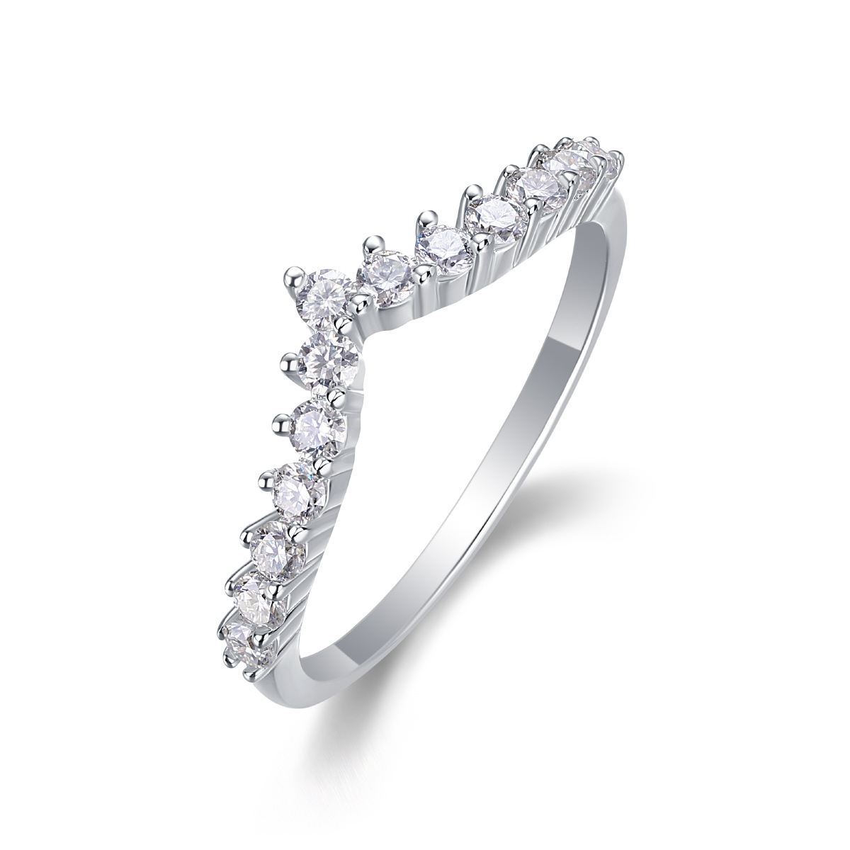 Moissanite Closed Wedding Band