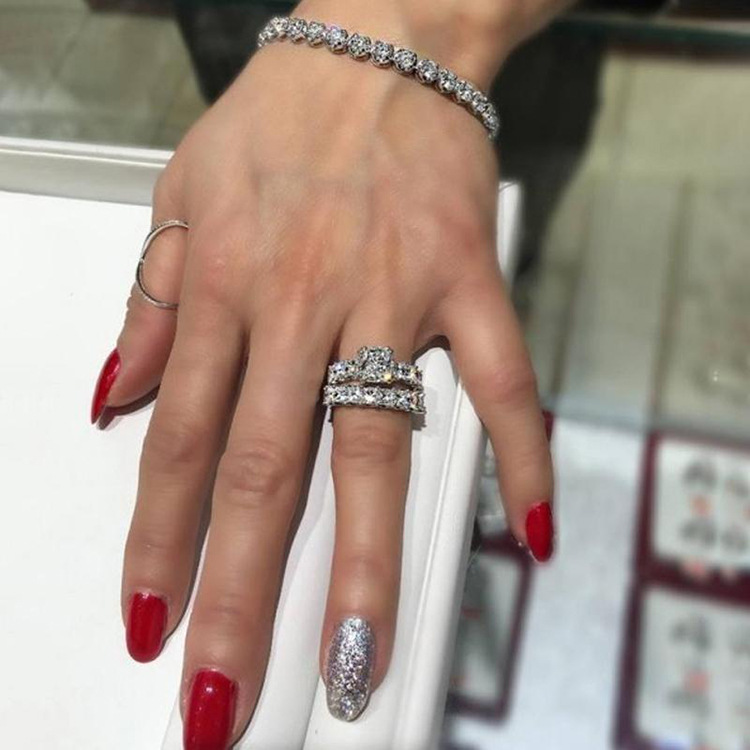 2Ct Special Princess Wedding Ring Set For Women In Sterling Silver
