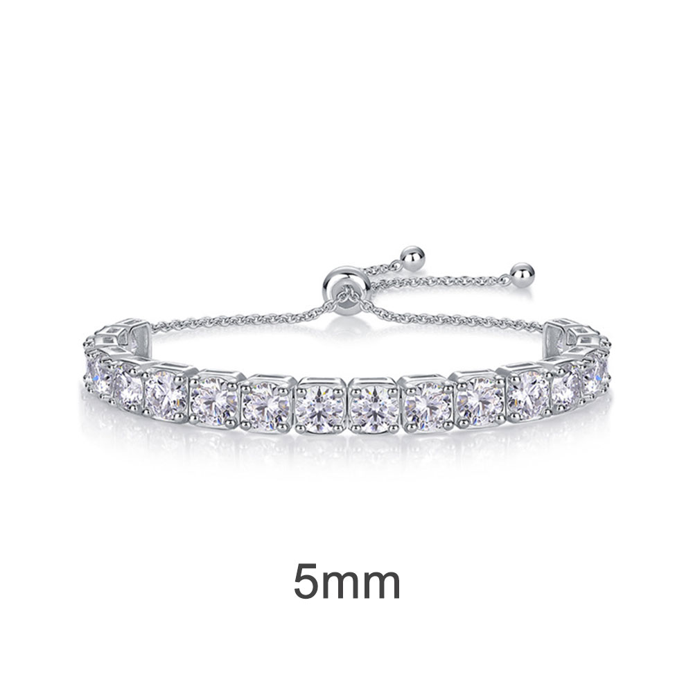 Luna Moissanite 3mm ～ 5mm Tennis Bracelet In Sterling Silver