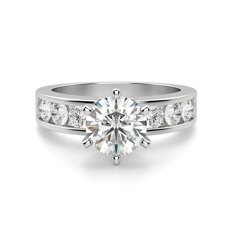 Side Stone-lunamoissanite