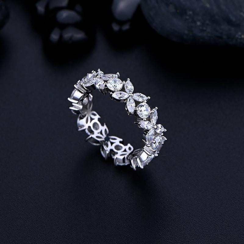 Butterfly Design Infinity Wedding Band for Women In Sterling Silver-Sterling Silver-lornajewelry