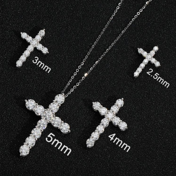 Sterling Silver Fashion Cross Pendant Necklace For Women