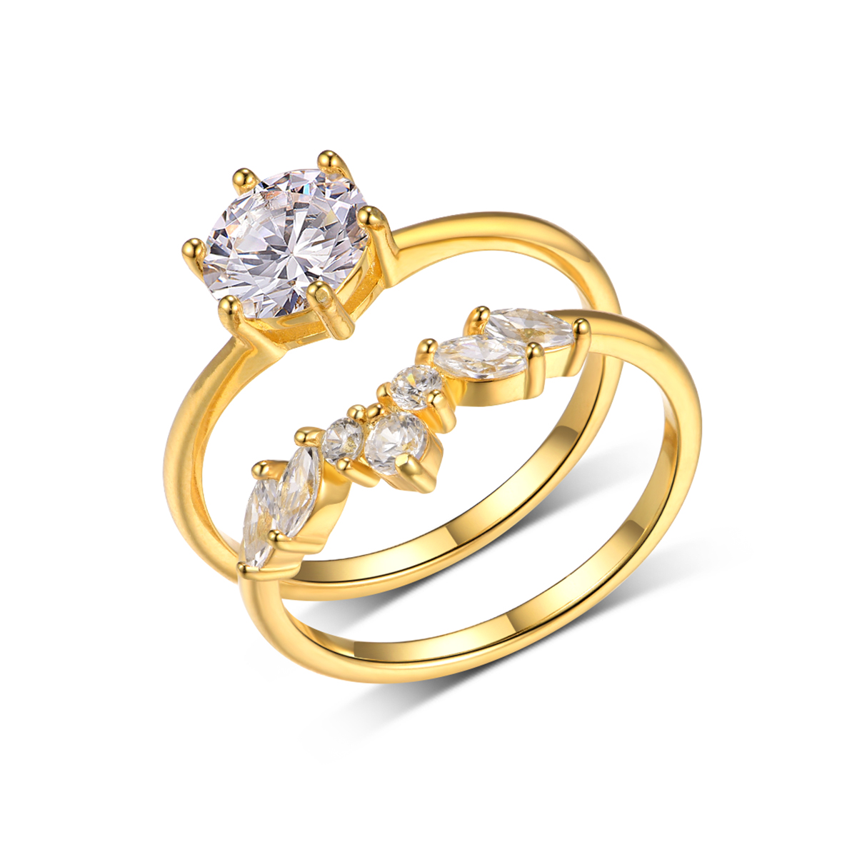 1.2Ct Moissanite Sophisticated Wedding Set in Sterling Silver-Sterling Silver-lornajewelry