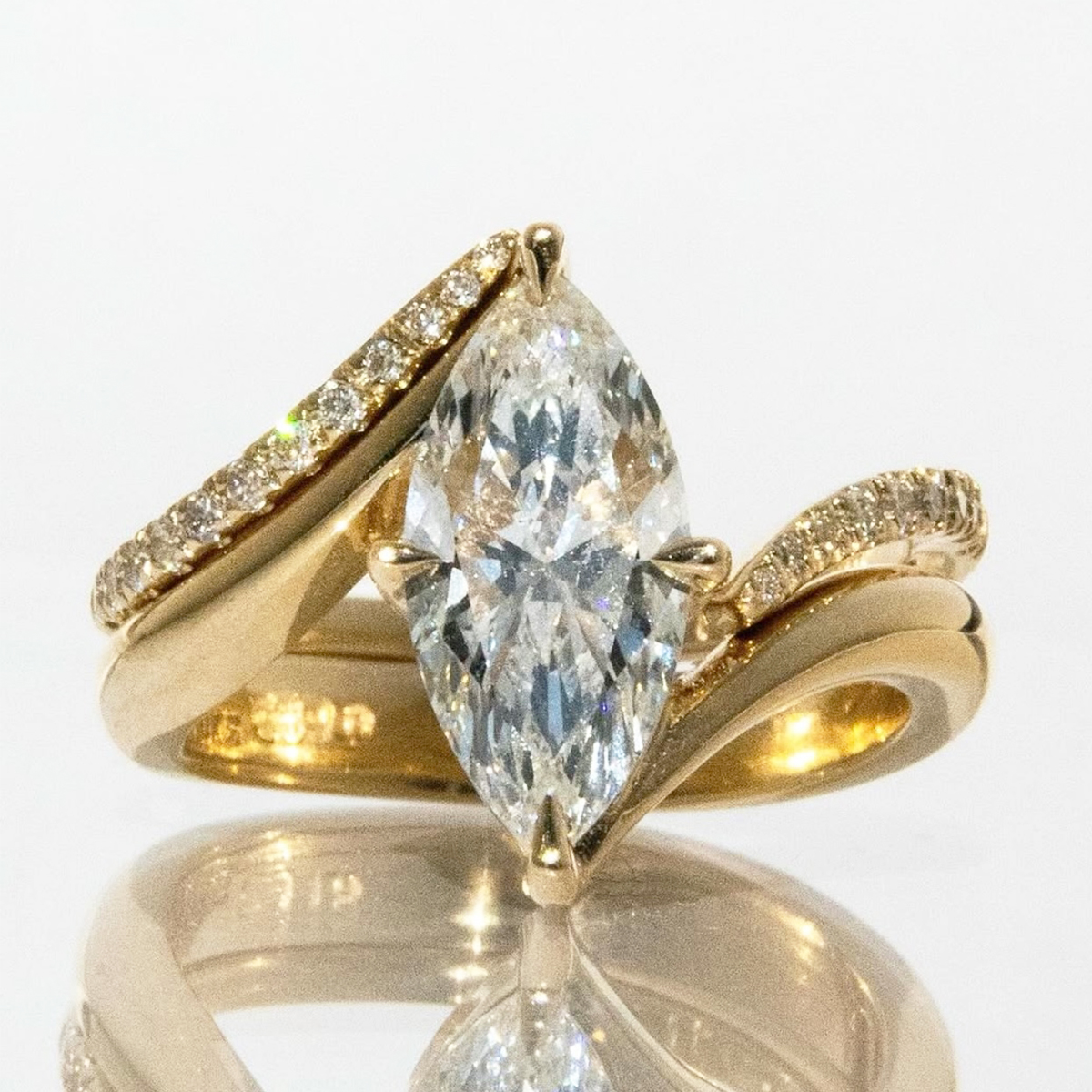 3.0Ct Moissanite Marquise Cut Exquisite Luxury Wedding Set in Sterling Silver-Sterling Silver-lornajewelry