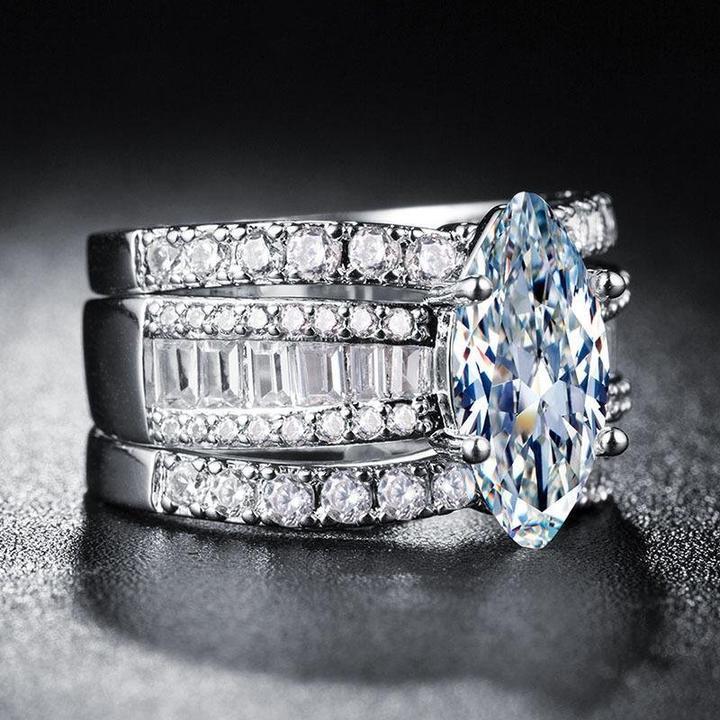 Highly Recommended | 3Ct Amazing Marquise Cut 3PCS Band Bridal Set
