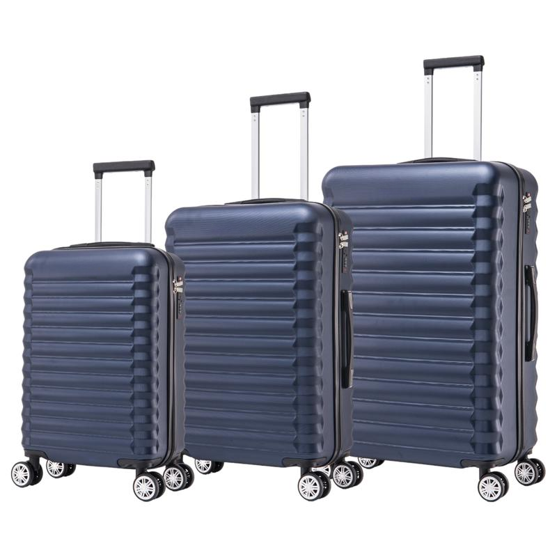 Elegante juego de maletas de viaje: carcasa ligera de ABS, cerradura de combinación, 4 ruedas giratorias de 360°, asa telescópica de aleación de aluminio, juego de maletas de viaje, maleta de mano con asa.