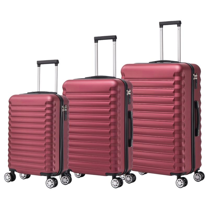 Elegante juego de maletas de viaje: carcasa ligera de ABS, cerradura de combinación, 4 ruedas giratorias de 360°, asa telescópica de aleación de aluminio, juego de maletas de viaje, maleta de mano con asa.