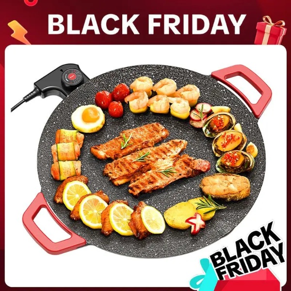AORAN 16-Inch Electric Grill Pan with Temperature Control