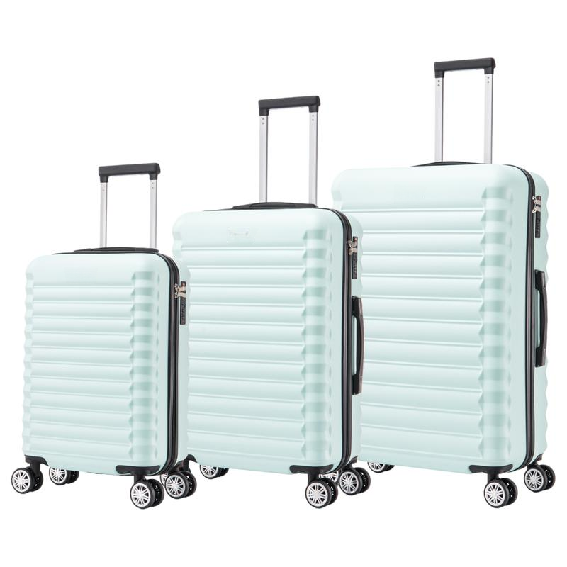 Elegante juego de maletas de viaje: carcasa ligera de ABS, cerradura de combinación, 4 ruedas giratorias de 360°, asa telescópica de aleación de aluminio, juego de maletas de viaje, maleta de mano con asa.