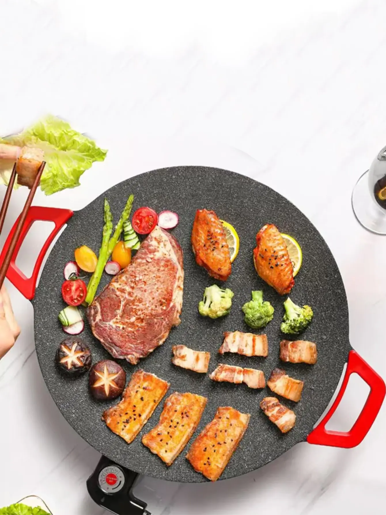 AORAN 16-Inch Electric Grill Pan with Temperature Control