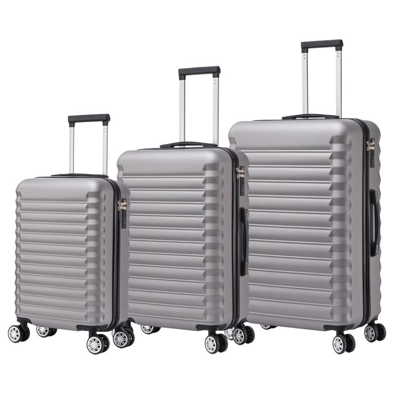 Elegante juego de maletas de viaje: carcasa ligera de ABS, cerradura de combinación, 4 ruedas giratorias de 360°, asa telescópica de aleación de aluminio, juego de maletas de viaje, maleta de mano con asa.