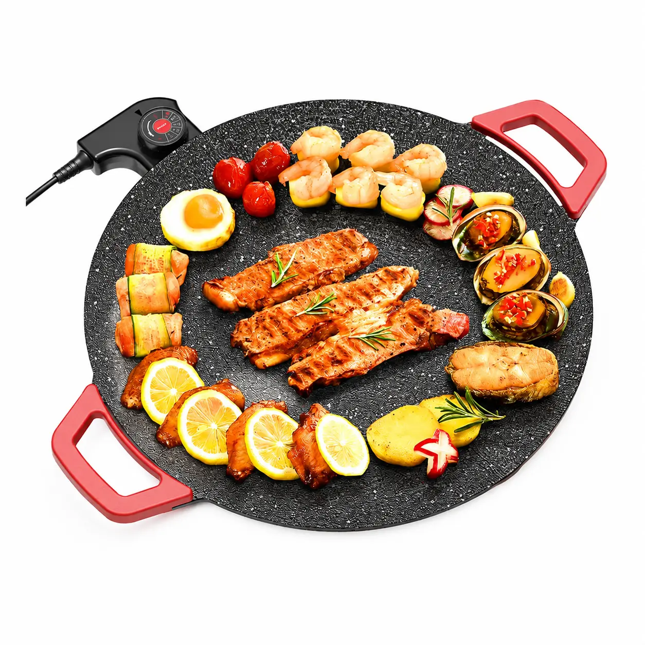AORAN 16-Inch Electric Grill Pan with Temperature Control