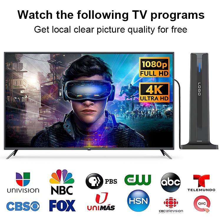 Digital TV Antenna for Smart TV Indoor,2026 TV Antenna with 3M Stick Base, 360&deg;&Long Range Reception 4K HDTV Antenna for Local Channels, Easy Installation Antennas for 1080P TVs Without Cable antenna  fortv