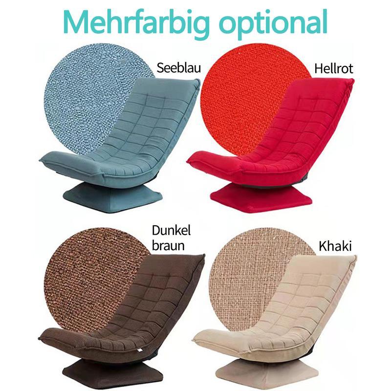 Silla lunar con función de giro de 360° y ajuste de 5 posiciones, silla plegable que ahorra espacio para salones pequeños & entrenamiento del core de 360° para veladas acogedoras & días fríos