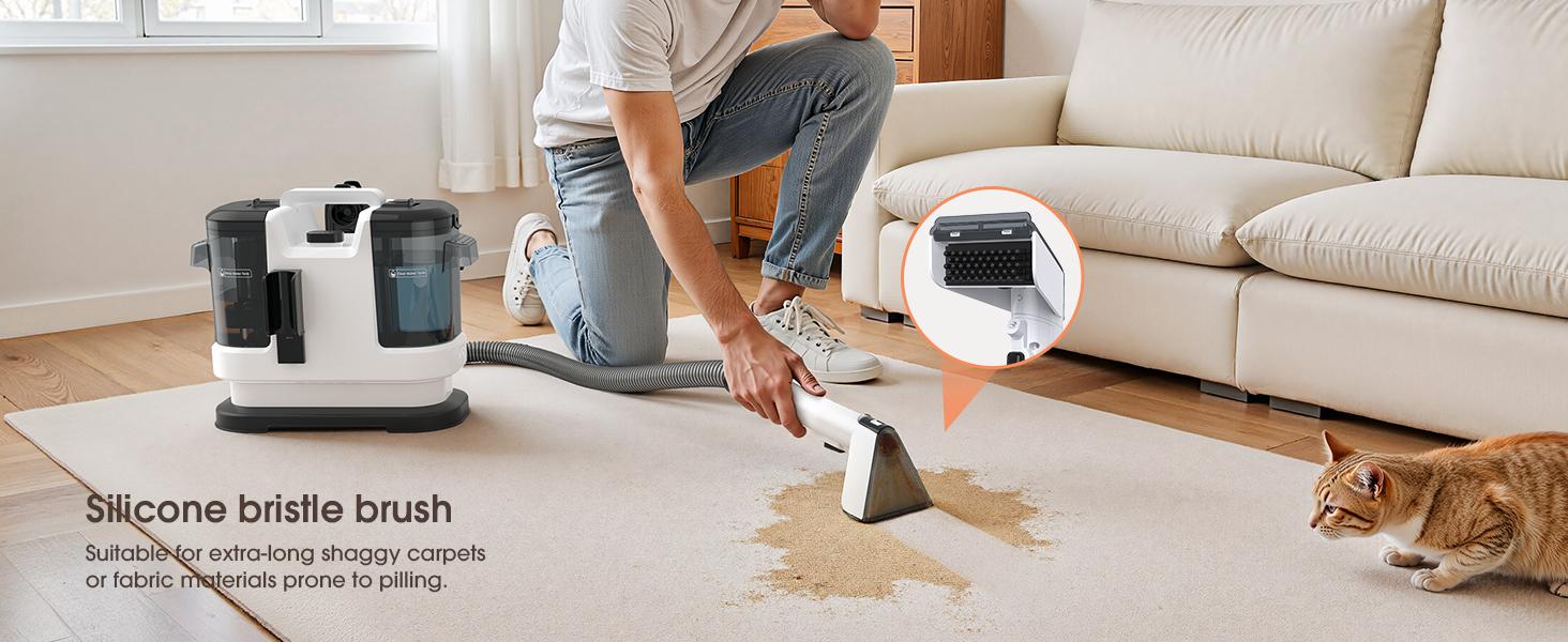Fabric Cleaning Machine - Home Deep Cleaning Sofa Carpet Multi-Surface Vacuum Cleaner with Water Tank & Attachments