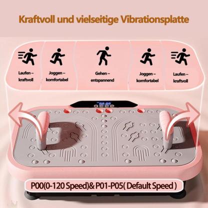 Plataforma de vibración para entrenamiento, regalo de Navidad, dispositivo de ejercicio de cuerpo completo con 120 niveles y bandas de resistencia, c/mando, para el hogar y el estudio
