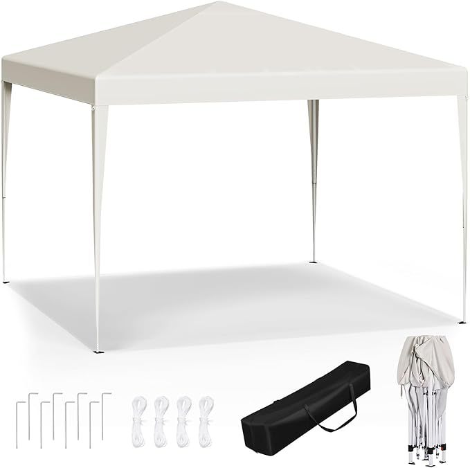 Carpa plegable instantánea de 3x3 m, impermeable, con protección UPF 50+, con 3 alturas ajustables, resistente al viento, portátil, ideal para camping, playa y picnic.