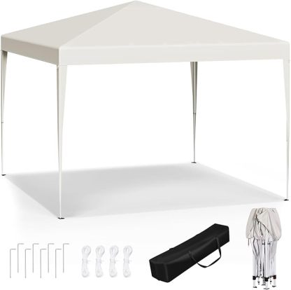 Carpa plegable instantánea de 3x3 m, impermeable, con protección UPF 50+, con 3 alturas ajustables, resistente al viento, portátil, ideal para camping, playa y picnic.