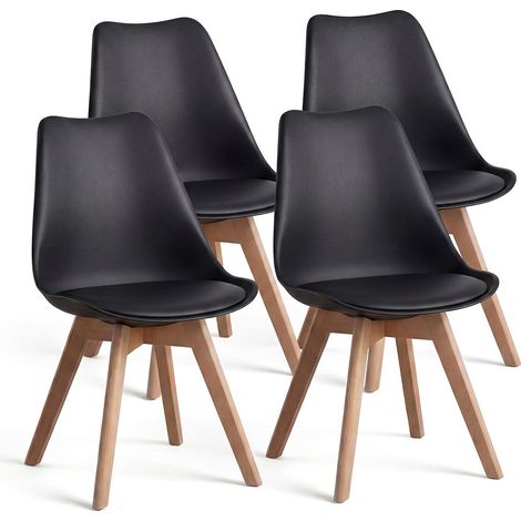 Pack 4 sillas de comedor 83x49 cm Beench