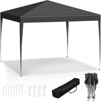Carpa plegable instantánea de 3x3 m, impermeable, con protección UPF 50+, con 3 alturas ajustables, resistente al viento, portátil, ideal para camping, playa y picnic.