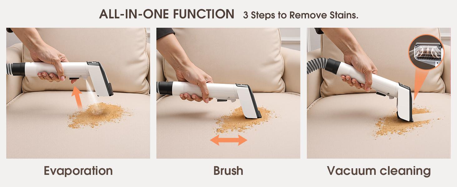Fabric Cleaning Machine - Home Deep Cleaning Sofa Carpet Multi-Surface Vacuum Cleaner with Water Tank & Attachments