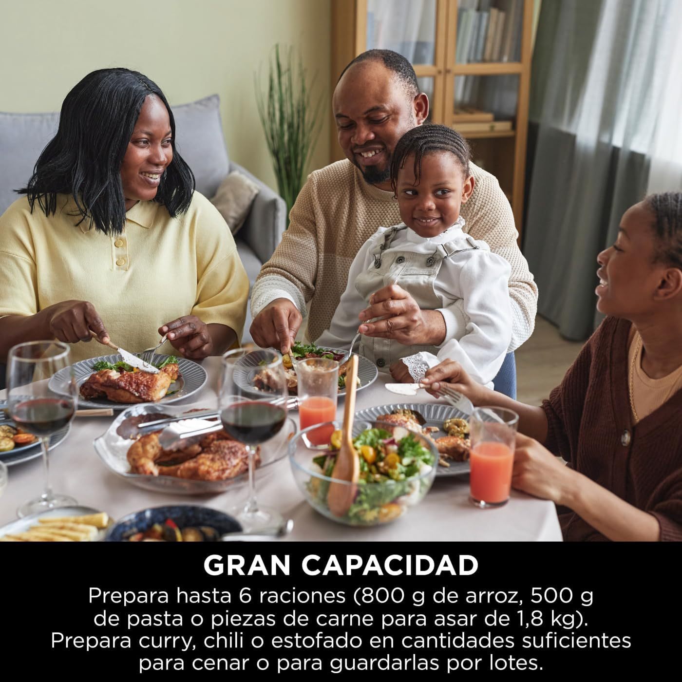 Olla arrocera y olla de cocción lenta multifuncional 8 en 1 (6L)-Envío gratis