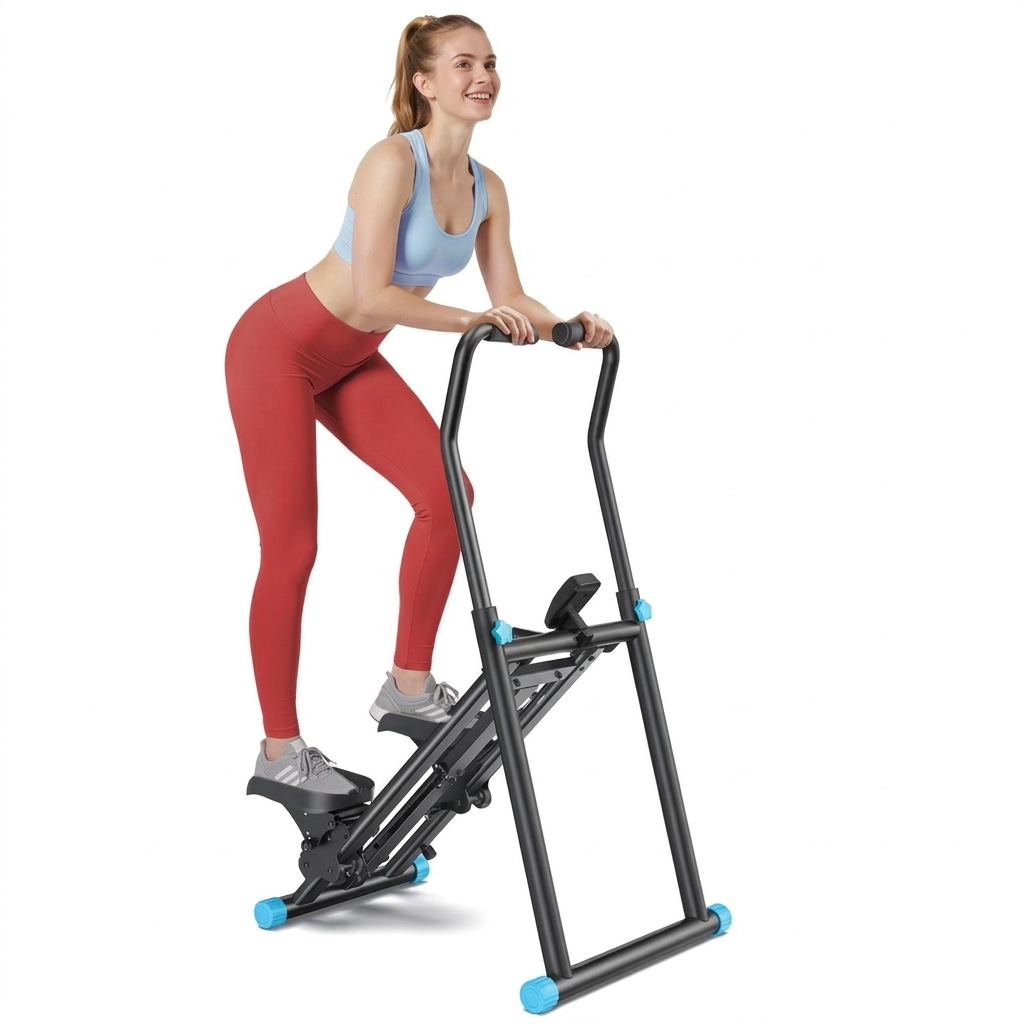 Manillar paso a paso de escalera con , pantalla LCD, capacidad de 300 libras, máquina de ejercicio trepadora para entrenamientos, equipo de Fitness para el hogar para mujeres y hombres