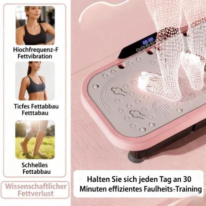 Plataforma de vibración para entrenamiento, regalo de Navidad, dispositivo de ejercicio de cuerpo completo con 120 niveles y bandas de resistencia, c/mando, para el hogar y el estudio