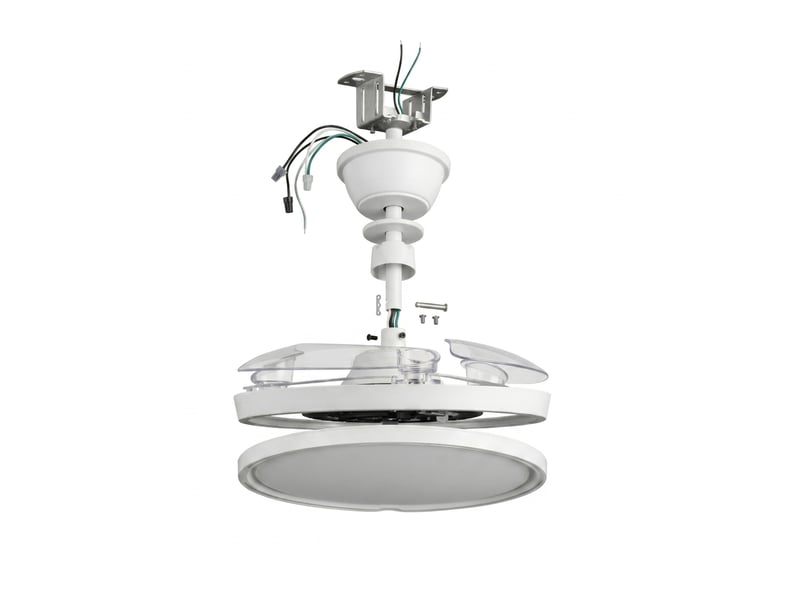 PACK 2 UNIDADES-Ventilador de techo LED con luces (conjunto de dos piezas), 107 cm de diámetro (con las aspas extendidas), luz LED de 60 vatios, motor de 30 vatios, incluye control remoto; admite modos duales de invierno y verano, temporizador, modo brisa