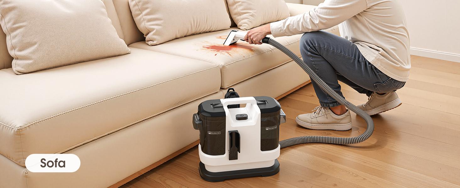 Fabric Cleaning Machine - Home Deep Cleaning Sofa Carpet Multi-Surface Vacuum Cleaner with Water Tank & Attachments