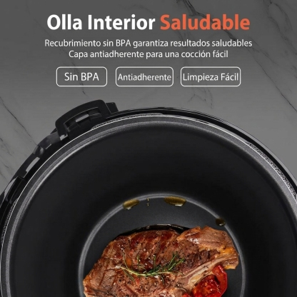 Olla Eléctrica a Presión 6L, Multifunción 14en1, Rápida, Programable con Panel LED, para 12 Personas | Regalo Ideal