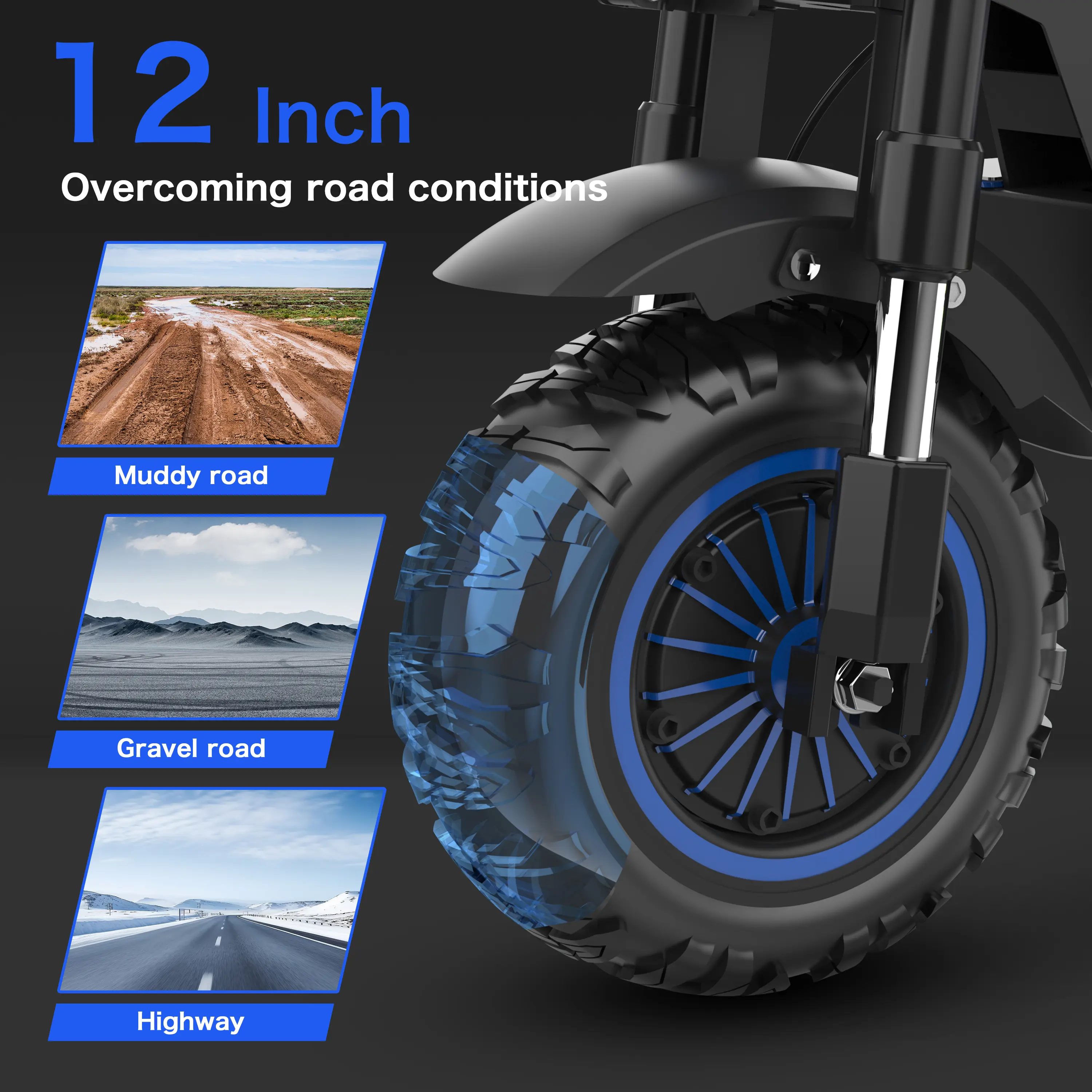 [REDDYDY] JL80 Long Range Commuter Electric Scooter for Adults, 6000W Dual Motor, 43 Mph Top Speed, 52 Miles Max Range, 60V/30AH Battery, Dual Suspension Hydraulic Braking System, Foldable e-Scooter with Speaker