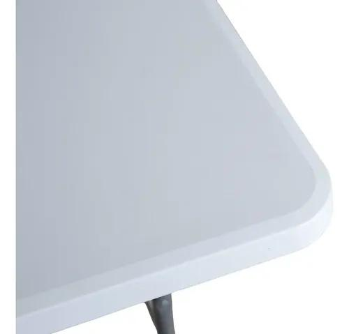 Mesa plegable de plástico blanco resistente de 180 cm
