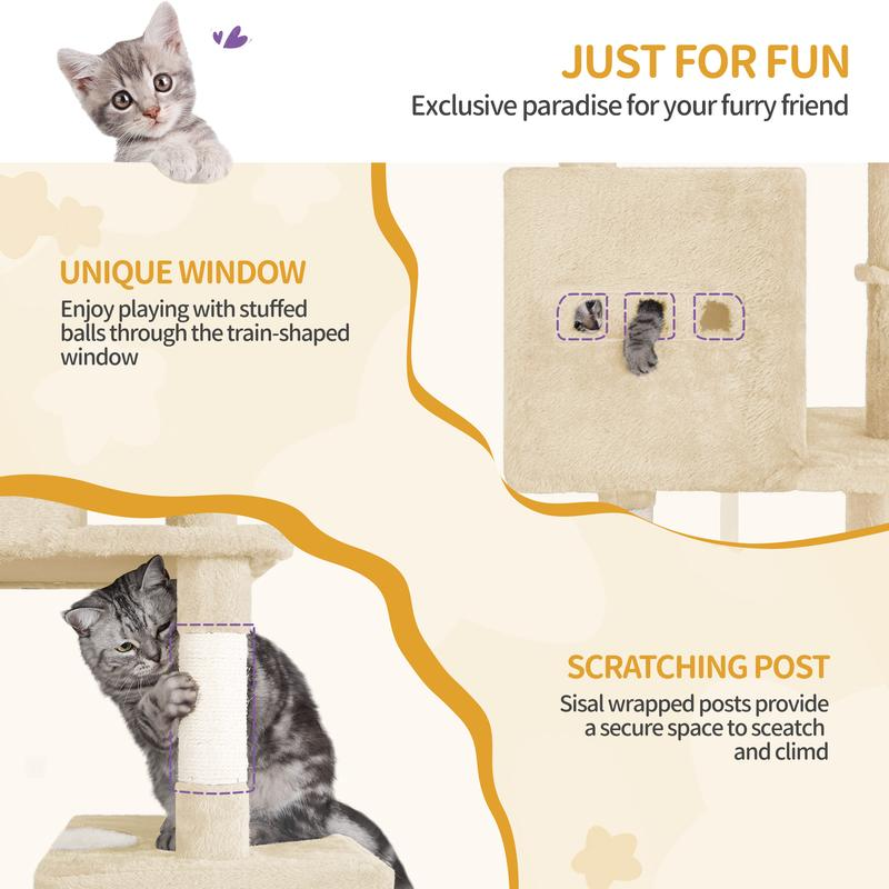 i árbol para rascar de 193 cm, grande, árbol para gatos XXL, torre para gatos para gato Maine y grandes gatos, árbol para rascar de 7 niveles, árbol para gatos con 3 cavidades, 6 árboles para rascar