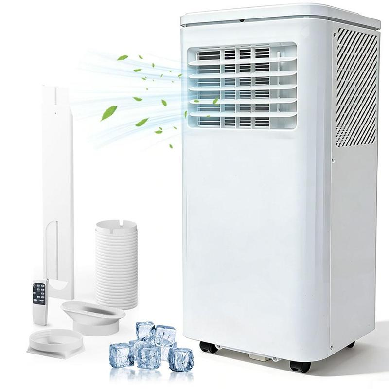 Aire acondicionado portátil de 14K/8K BTU, de enfriamiento rápido y silencioso, unidad de aire acondicionado 4 en 1 con deshumidificador y ventilador, pantalla LED/LCD, control remoto, temporizador de 24 horas, oscilación en 4 direcciones, ruedas de 3