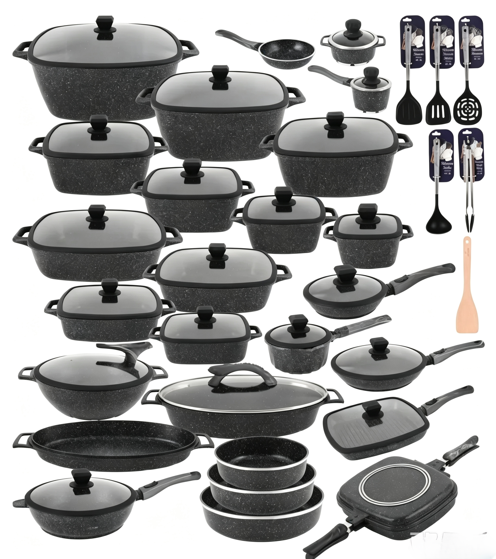 🎉 Oferta de aniversario: Juego de utensilios de cocina premium con revestimiento de granito multicapa antiadherente.