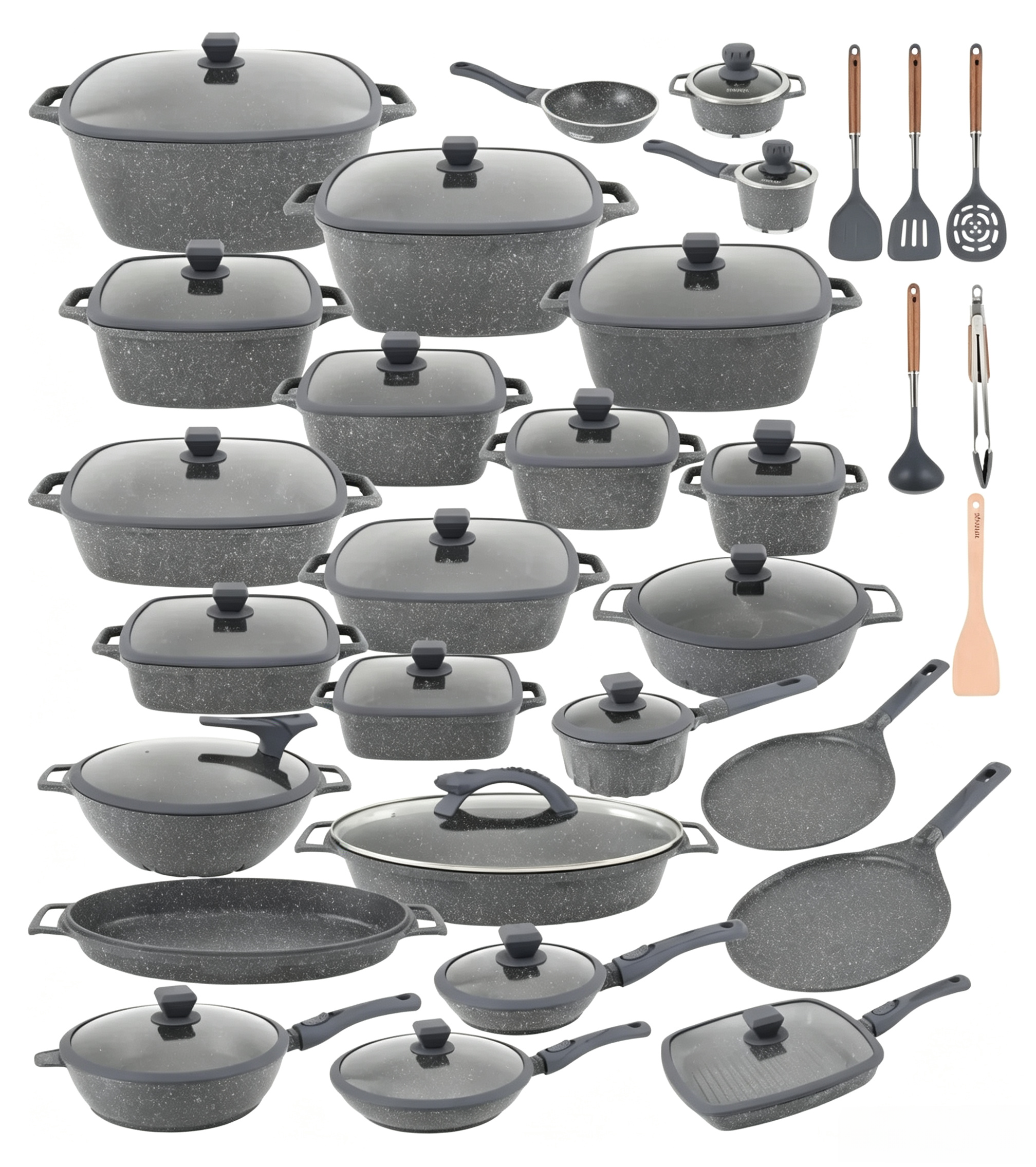 🎉 Oferta de aniversario: Juego de utensilios de cocina premium con revestimiento de granito multicapa antiadherente.