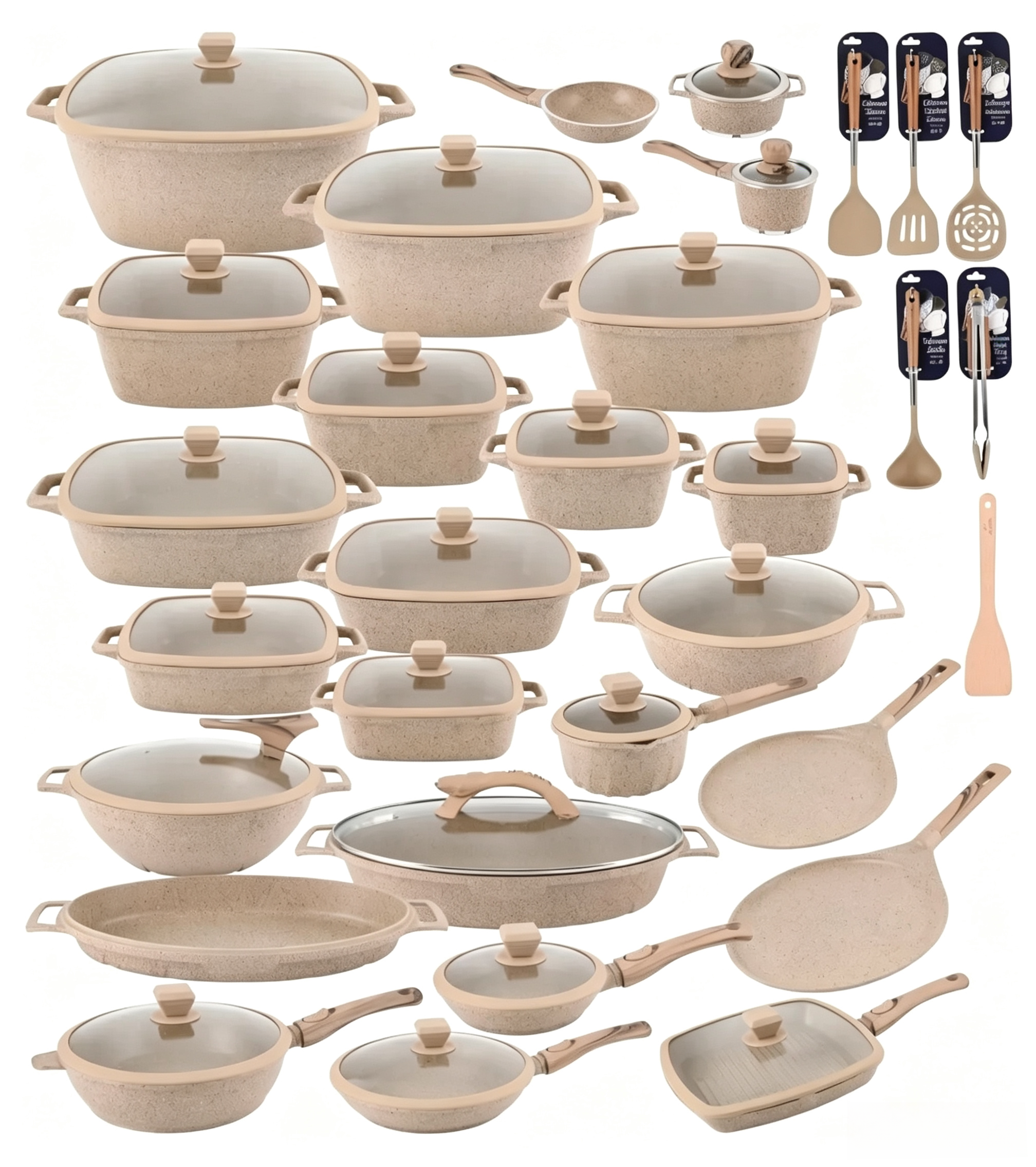 🎉 Oferta de aniversario: Juego de utensilios de cocina premium con revestimiento de granito multicapa antiadherente.