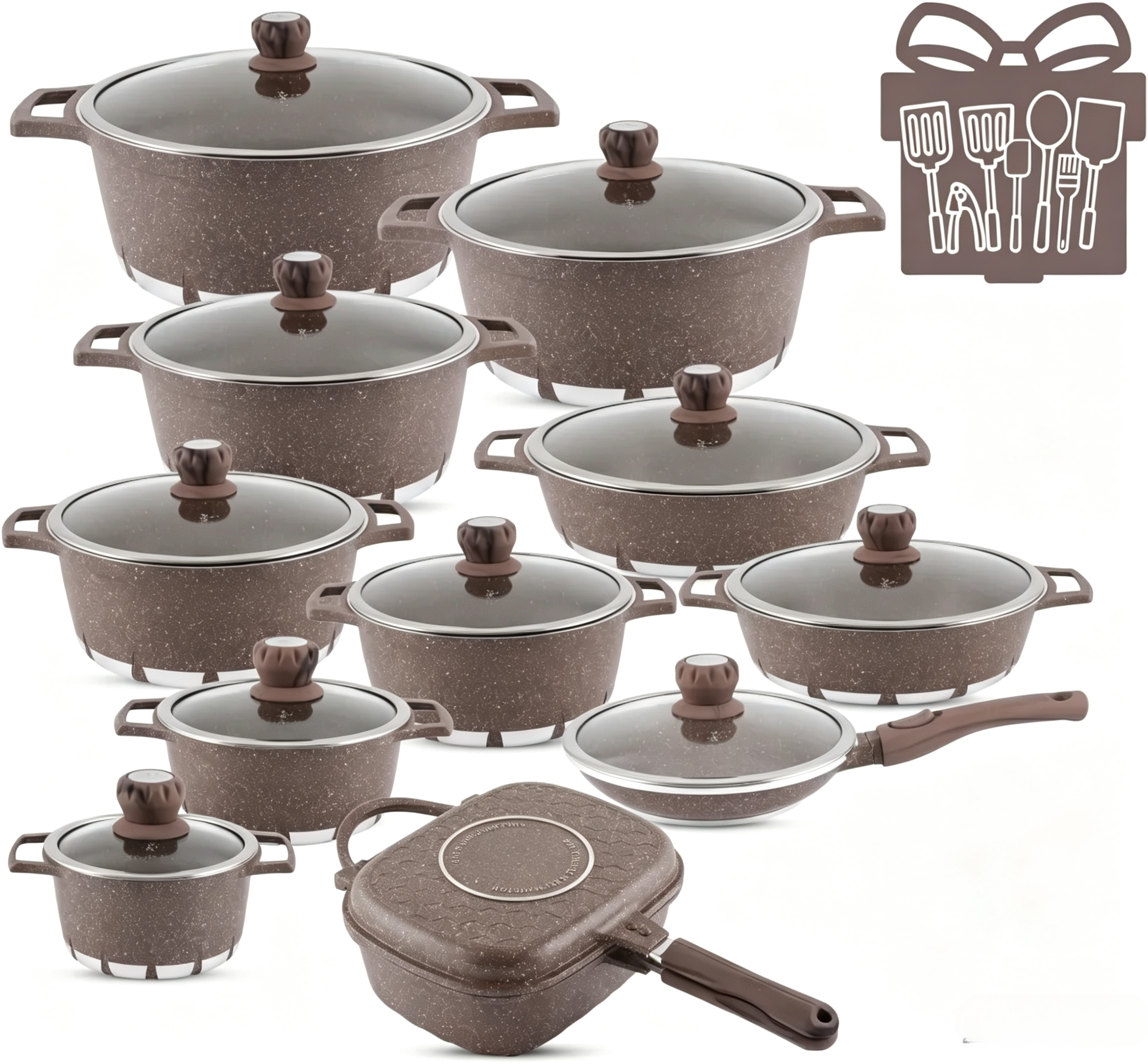 🎉 Oferta de aniversario: Juego de utensilios de cocina premium con revestimiento de granito multicapa antiadherente.
