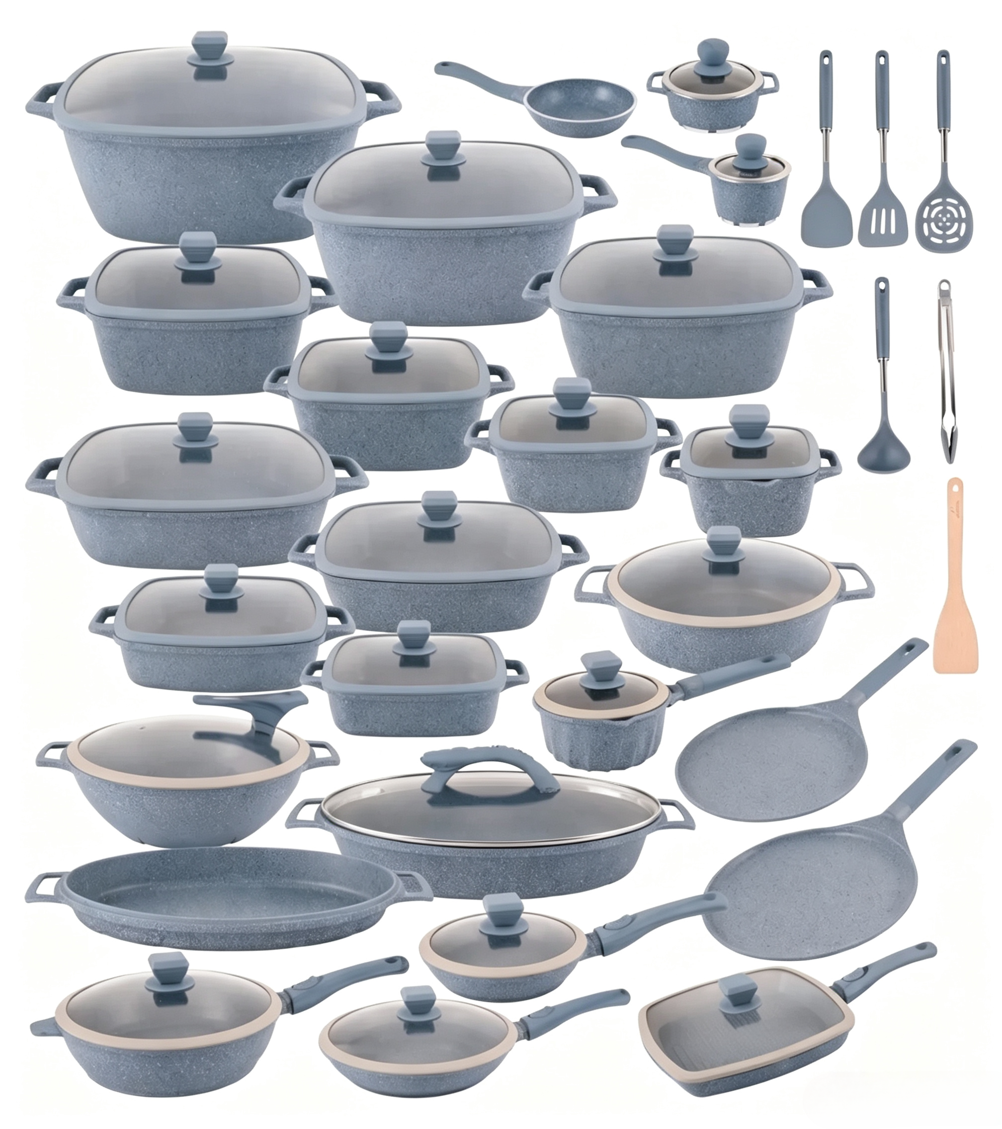 🎉 Oferta de aniversario: Juego de utensilios de cocina premium con revestimiento de granito multicapa antiadherente.