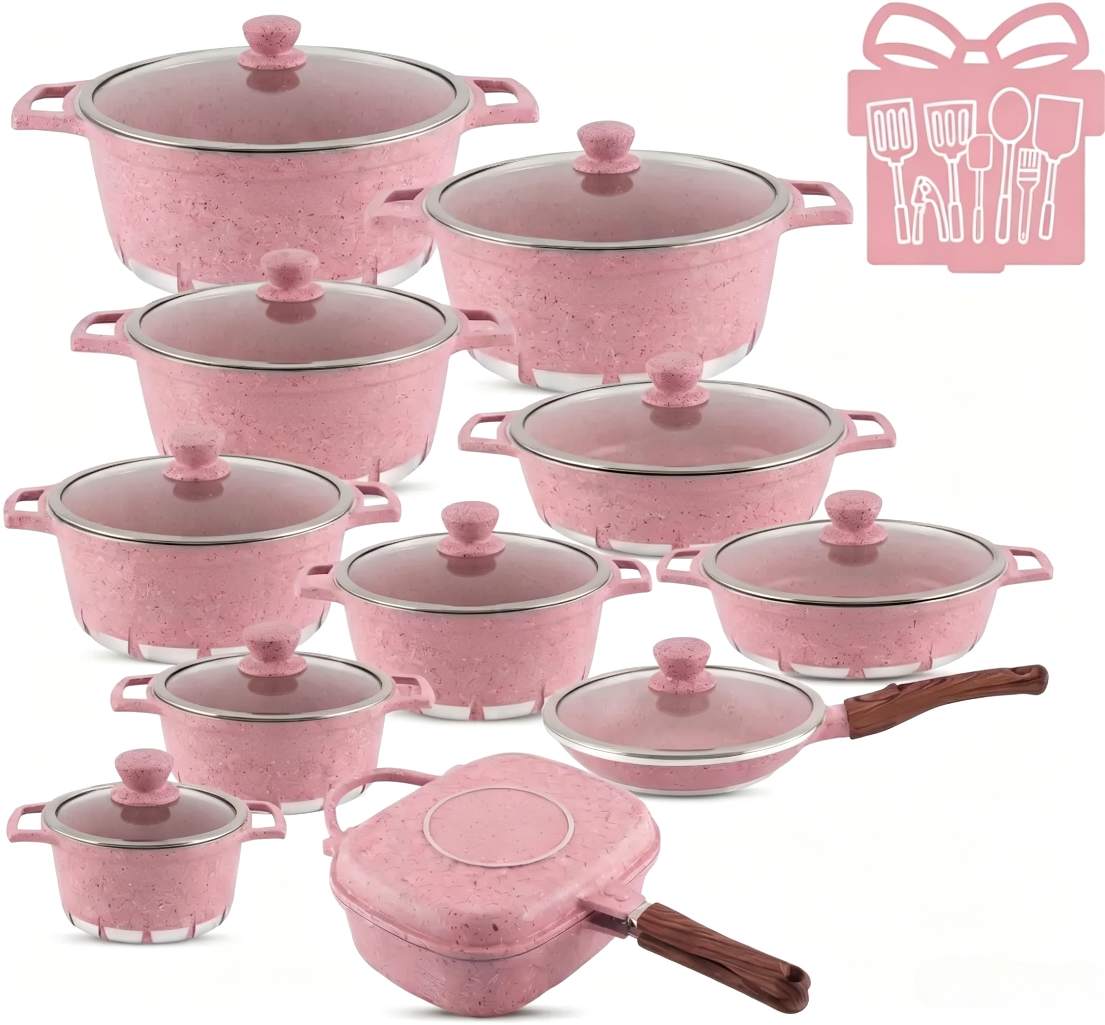 🎉 Oferta de aniversario: Juego de utensilios de cocina premium con revestimiento de granito multicapa antiadherente.