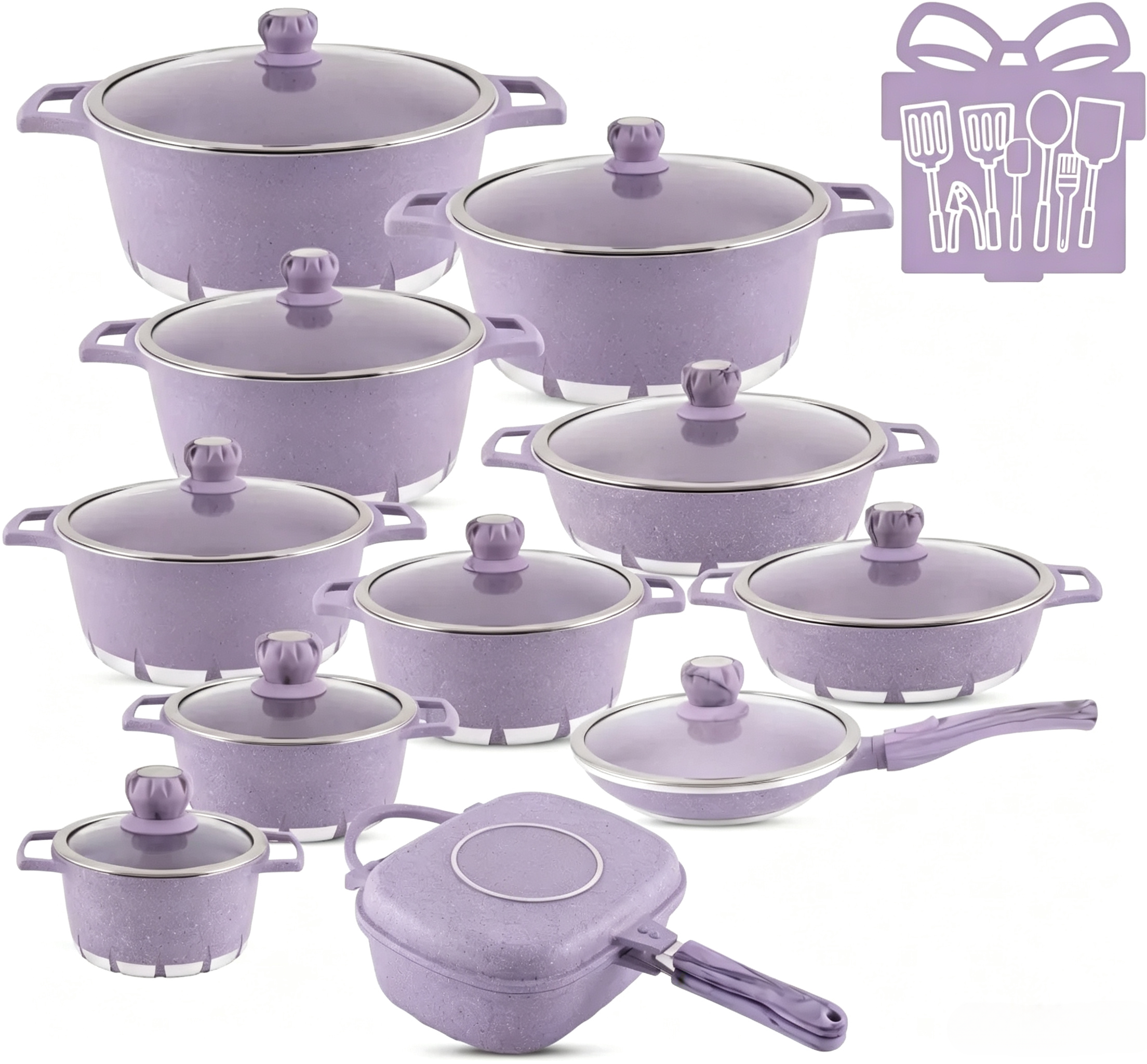 🎉 Oferta de aniversario: Juego de utensilios de cocina premium con revestimiento de granito multicapa antiadherente.
