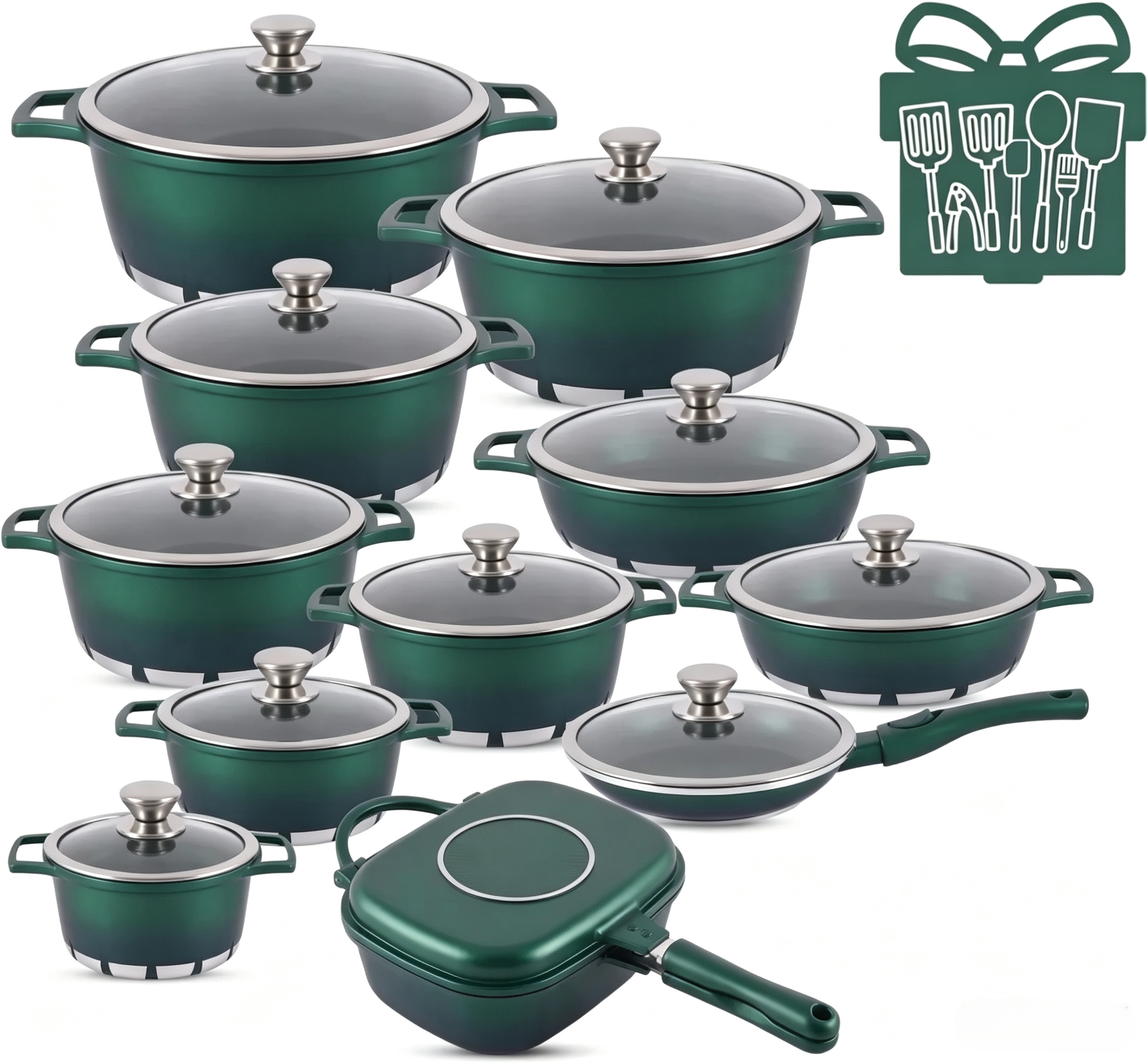🎉 Oferta de aniversario: Juego de utensilios de cocina premium con revestimiento de granito multicapa antiadherente.