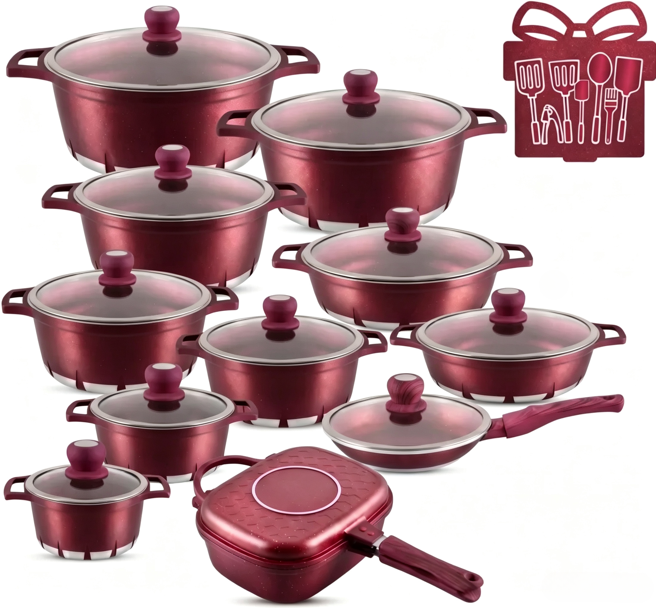 🎉 Oferta de aniversario: Juego de utensilios de cocina premium con revestimiento de granito multicapa antiadherente.