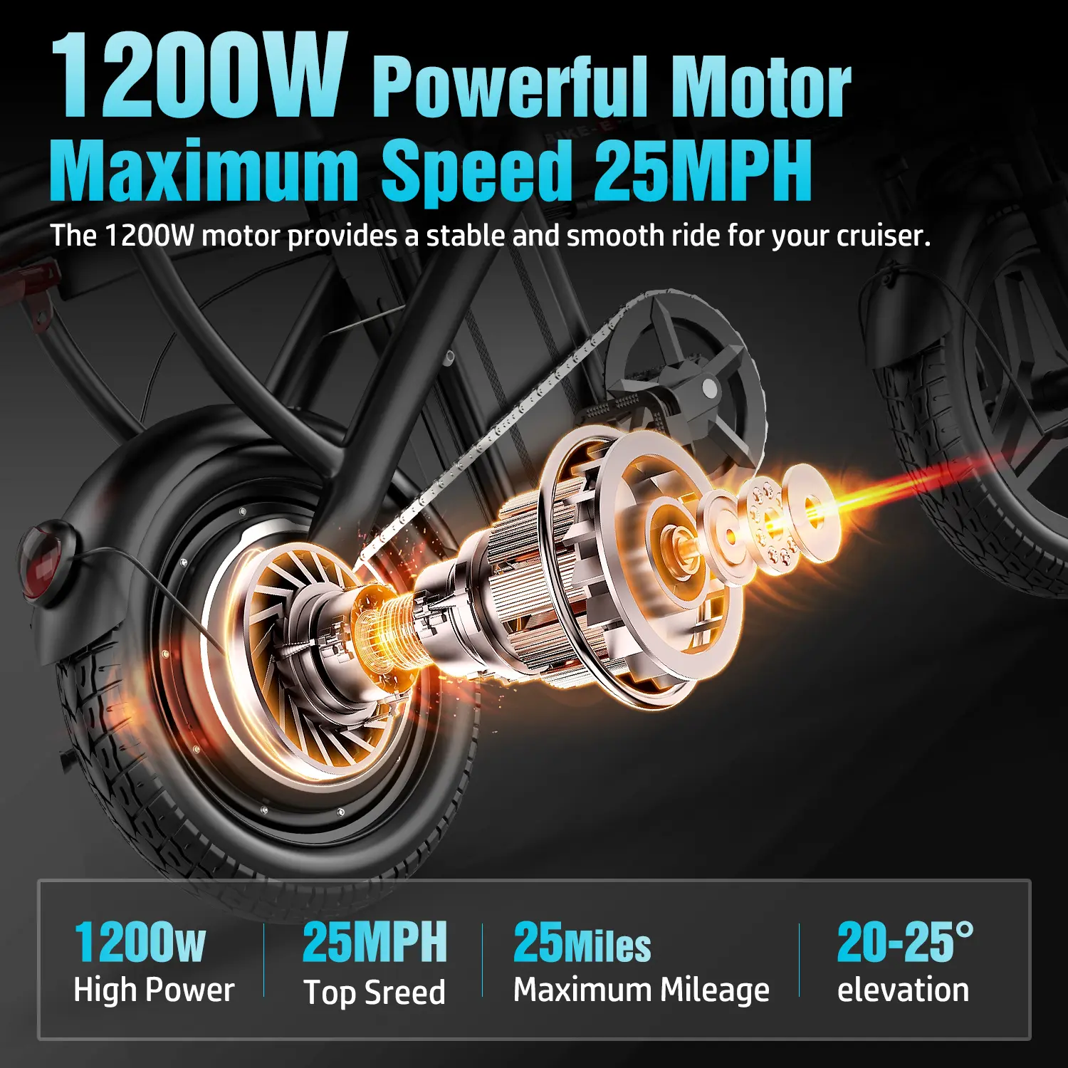 🎁 Rebajas de liquidación 💨 Bicicleta eléctrica plegable, potencia máxima de 1200 W, velocidad máxima de 25 millas/hora, ruedas neumáticas de 14 pulgadas, autonomía de 22 a 40 millas, freno de disco en la rueda trasera, asiento doble